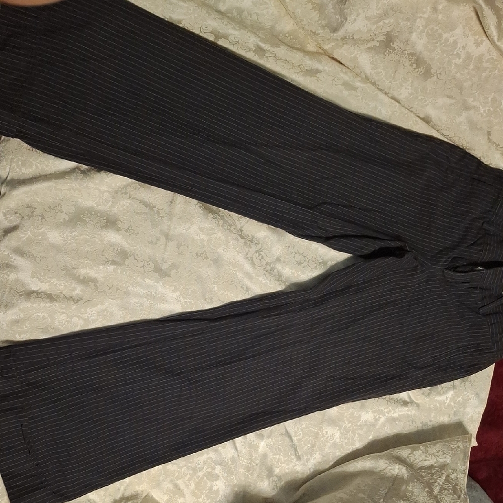 Banana Republic Black Pinstripe Trousers